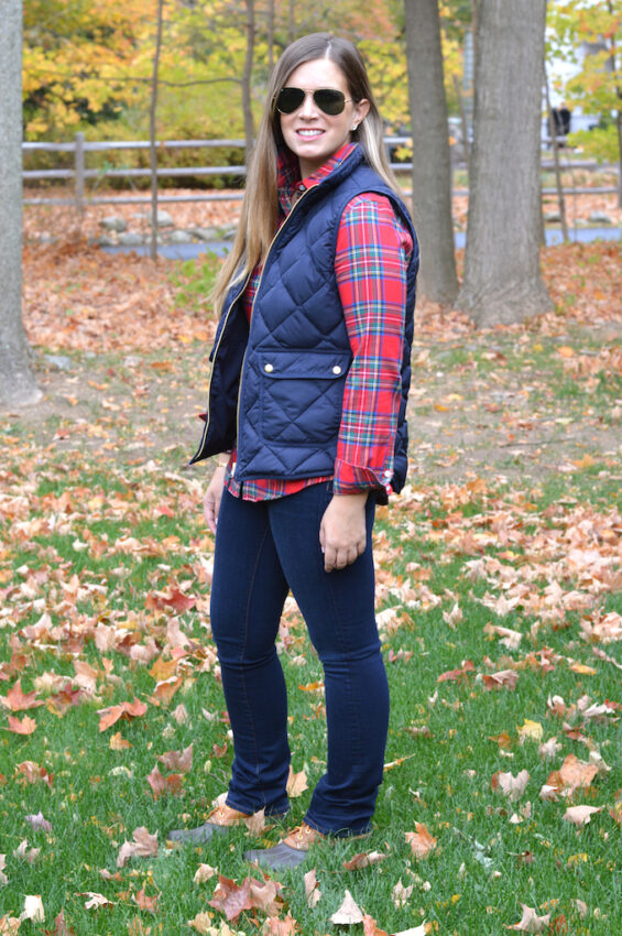 quilted flannel vest