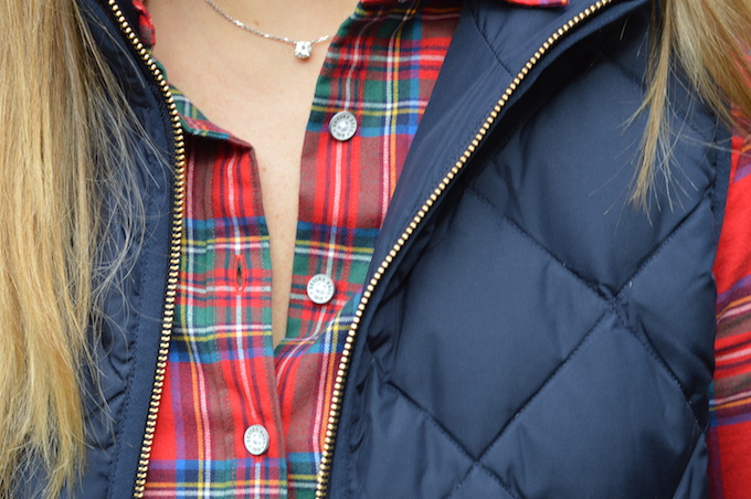 J.Crew excursion quilted vest Brooks Brothers plaid flannel