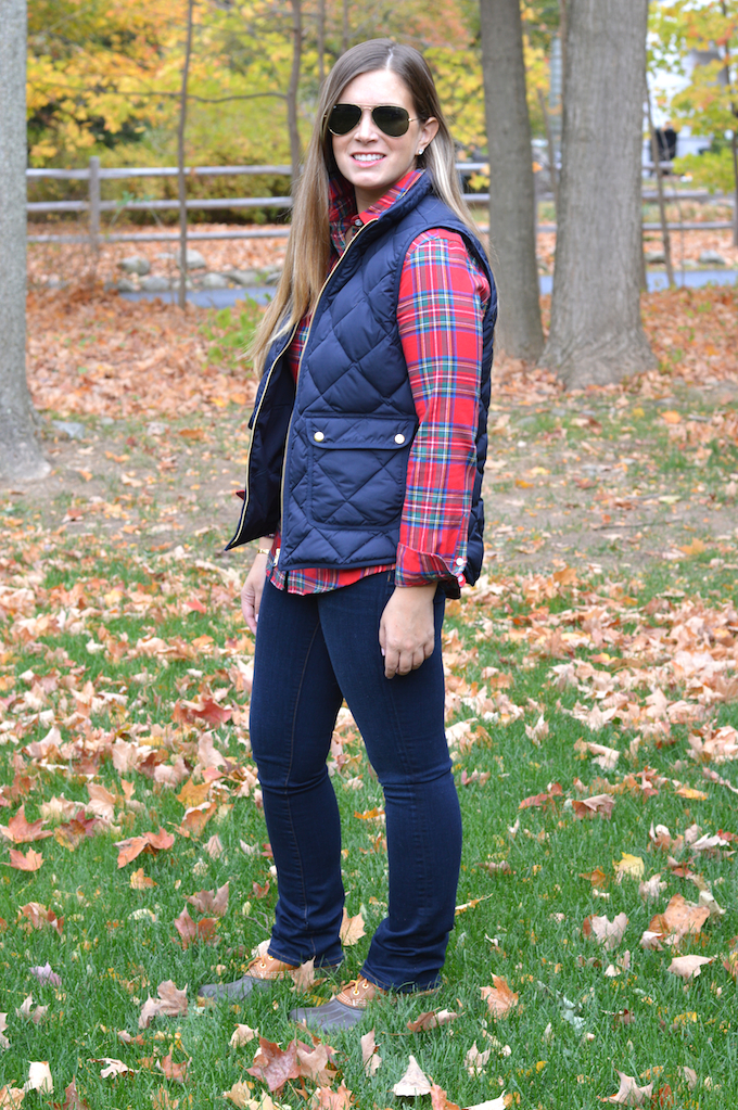 Quilted Vest & Plaid Flannel – Partial to Pink
