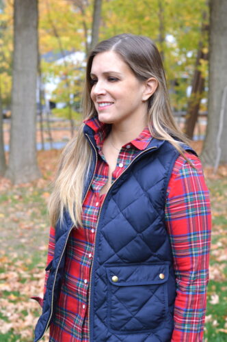 Quilted Vest & Plaid Flannel – Partial to Pink