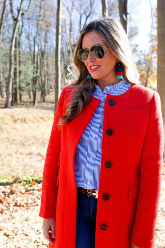 Bold Red Coat – Partial to Pink