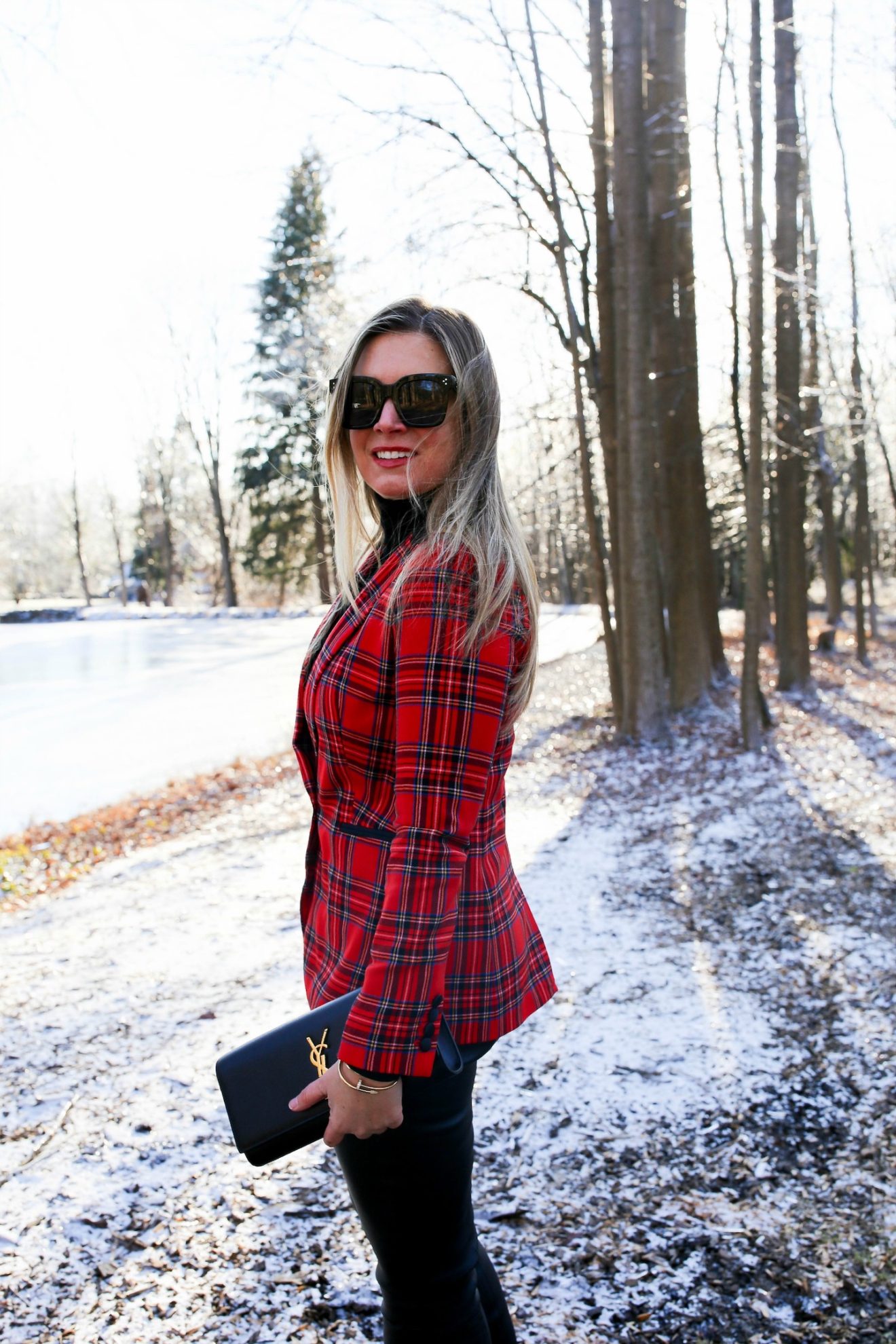 Tartan Holiday Party Look – Partial to Pink