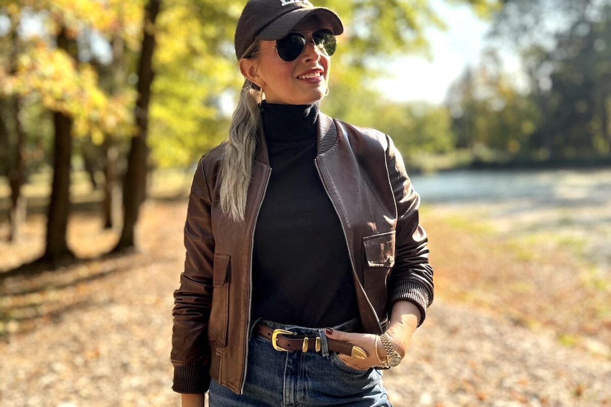 chocolate brown leather jacket